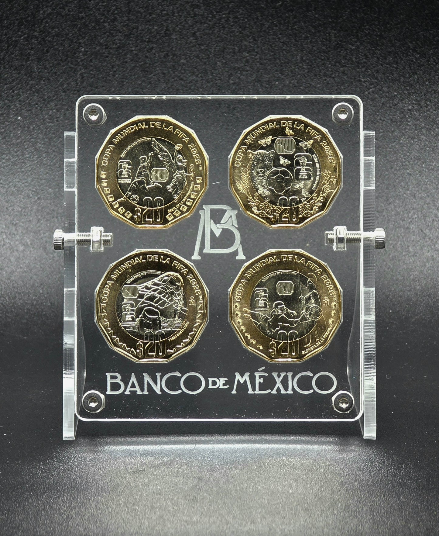 Exhibidor Acrílico Monedas Torneo Mundial 2026