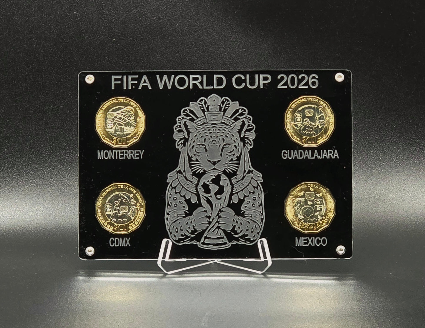 Exhibidor Acrílico Monedas Torneo Mundial 2026