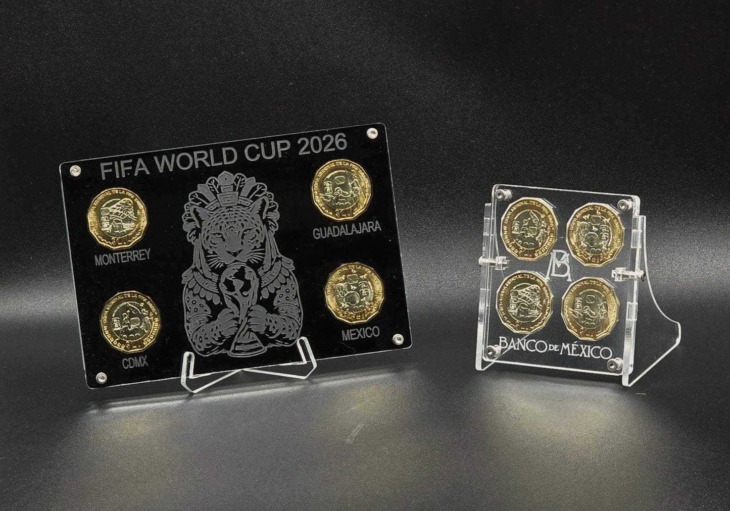 Exhibidor Acrílico Monedas Torneo Mundial 2026